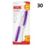 NUK 2 CUILLERES EN SILICONE 4M+