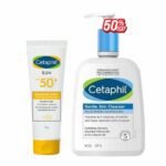 1 Pack Cetaphil ECRAN LIPOSOMAL 50 ML + NETTOYANT NORMALE A SECHE 500ML
