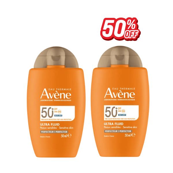 AVENE ULTRA FLUID PERFECTEUR TEINTE SPF50+ 50ML LOT DE 2