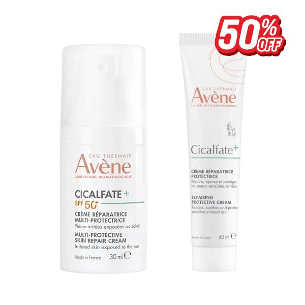 AVENE CICALFATE+ Creme Reparatrice Multiprotectrice SPF 50+ 30ML + Avene Cicalfate Plus Crème Réparatrice 40ml (-50%)