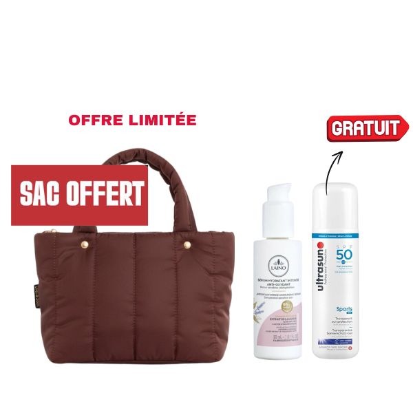 1 LAINO SERUM HYDRATANT ANTI OXYDANT 30ML + ULTRASUN SPORT SPF 50+ 100ML OFFERT + TROUSSE ULTRASUN OFFERT