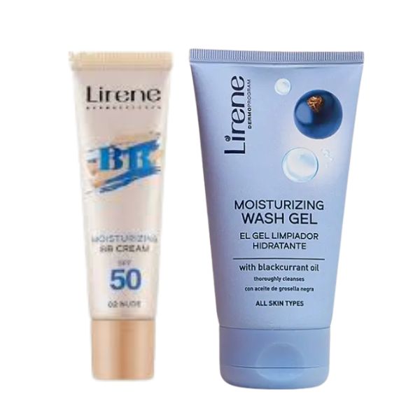 1 PACK LIRENE BB CREAM SPF50 – 02 NUDE + LIRENE GEL NETTOYANT CASSIS 150 ML