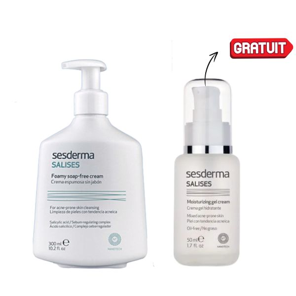 SESDERMA SALISES CRÈME MOUSSANTE 300ML + SESDERMA SALISES GEL HYDRATANT 50ML OFFERT