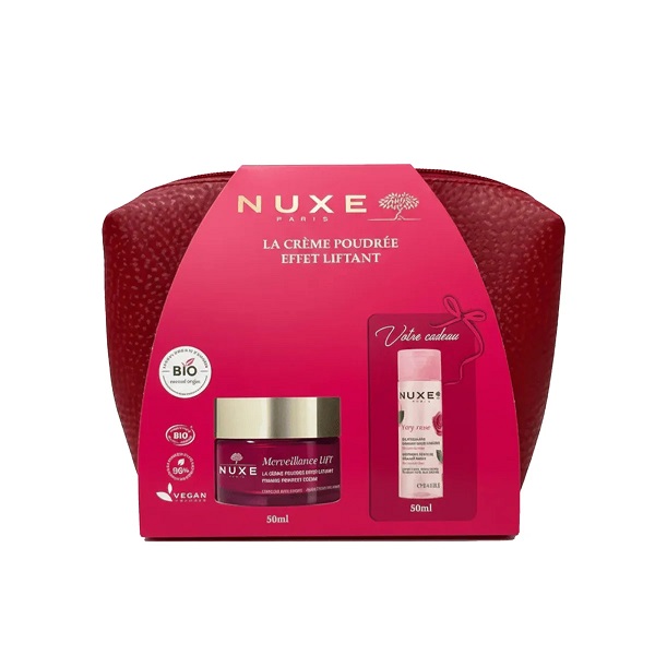 NUXE TROUSSE Trousse La Crème Poudrée Effet Liftant 50 ml + Eau Micellaire Very Rose (50 ml) (offerte)