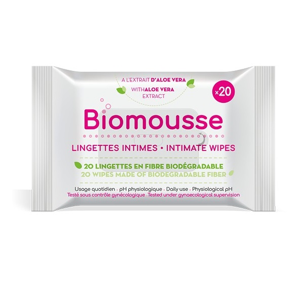 Biomousse Lingettes intimes 20 pcs