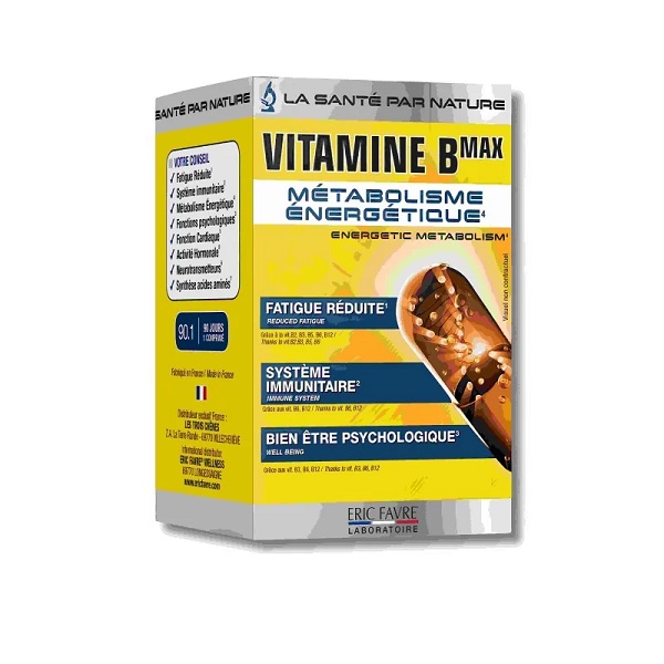 ERIC FAVRE – VITAMINES B MAX MÉTABOLISME ÉNERGÉTIQUE 30 CAPSULES