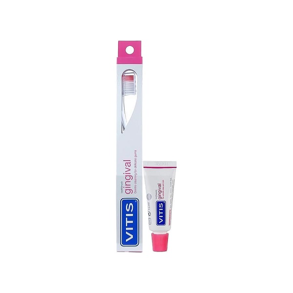 VITIS Gencives Saines Brosse a dents avec tube de 15 ml